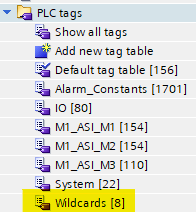 Wildcards tag group in project tree