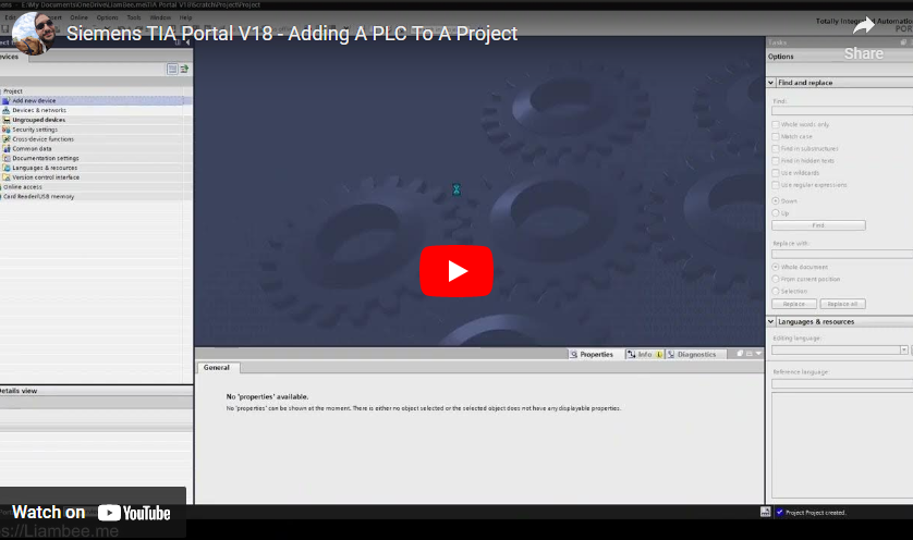 Tia Portal V18 Adding A New Plc To A Project Plc Automation