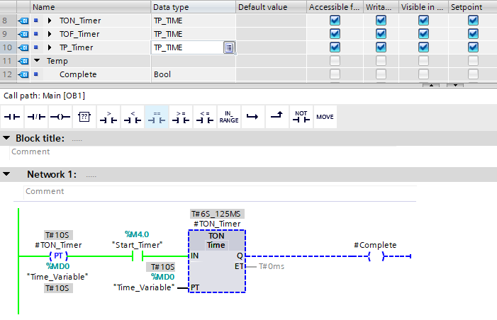Tia Portal Ton Tof Tp Timers And Different Use Cases Plc